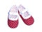 Baby red polka dot shoes