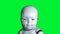 Baby robot animation. Phisical, motion, blur. Realistic 4k green screen animation.