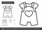 Baby romper line icon.