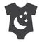 Baby romper solid icon, baby clothes and kid