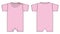Baby rompers template illustration / pink