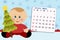 Baby\'s monthly calendar for 2011