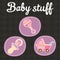 Baby scrapbook icon collection