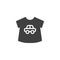 Baby shirt with car vector icon