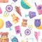 Baby Shop Seamless Pattern with Goods for Babies, Cute Baby Shower Design Element Can Be Used for Fabric, Wallpaper