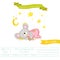 Baby Shower or Arrival Card - Baby Mouse Girl