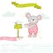 Baby Shower or Arrival Card - Baby Mouse Girl