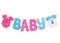 Baby shower boy and girl decoration garland