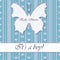 Baby shower boy vintage with butterfly banner