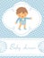 Baby shower card with cute baby boy