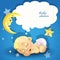 Baby shower card with sweet sleeping newborn baby