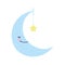 Baby shower cute half moon hanging star