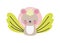 Baby shower cute little bear flower leaves decoration