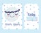 Baby shower, cute moon dream cartoon, theme invitation banner