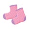 Baby shower, cute pink socks dots decoration
