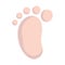 Baby shower, footprint, announce newborn welcome isolated design icon