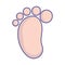 Baby shower footprint newborn icon
