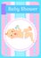 Baby Shower Greeting Card, Newborn of Four or Five