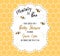 Baby shower invitation template with text Mommy to Bee, honey. Cute card design for girls boys