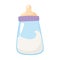 Baby shower, milk bottle feeding icon, welcome newborn