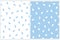 Baby Shower Seamless Vector Pattern with Blue and White Little Footprints.
