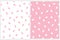 Baby Shower Seamless Vector Pattern with Pink and White Little Footprints.