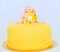 Baby shower theme fondant cake