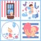 Baby shower vector. Baby boy, girl invite design. Cute birth party background. Happy greeting poster with cartoon