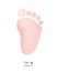 Baby Shower Vector Card with Little Pink Footprint.