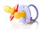 Baby silicone pacifier, isolated