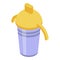 Baby sippy cup icon, isometric style
