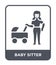 baby sitter icon in trendy design style. baby sitter icon isolated on white background. baby sitter vector icon simple and modern
