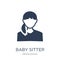 Baby sitter icon. Trendy flat vector Baby sitter icon on white b