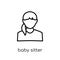 Baby sitter icon. Trendy modern flat linear vector Baby sitter i