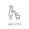Baby sitter linear icon. Modern outline Baby sitter logo concept