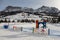 Baby Ski Area School for Children in Italian Dolomites Alps Mountains: Kids Snow Park