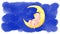 Baby Sleeping on the Moon Twinkle Little Star Bedtime Story Song Background
