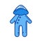 Baby sleepsuit line icon.