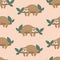 Baby sloths vector illustration. Funny character in flat style for children. Animal seamless pattern.