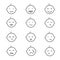 Baby smile face emoticons vector icons