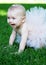 Baby Smiling With Tutu - vertical