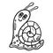 Baby Snail Isolated Coloring Page for Kids