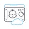 baby soap line icon, outline symbol, vector illustration, concept sign
