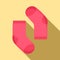 Baby sock icon, flat style