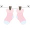 Baby socks clothes hanging in wire