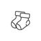 Baby socks line icon