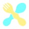 Baby Spoon And Fork Icon