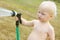 Baby Spraying Garden Hose