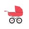 Baby stroller for babies. Simple flat design