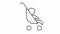 Baby stroller line animation